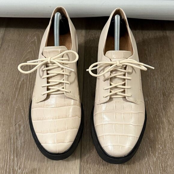 Naturalizer Leather Women’s Oxford Shoes Size 8.5 Ivory Color - Picture 3 of 11